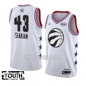 Camiseta Niños Toronto Raptors Pascal Siakam 43 2019 All-Star Jordan Brand Blanco Swingman